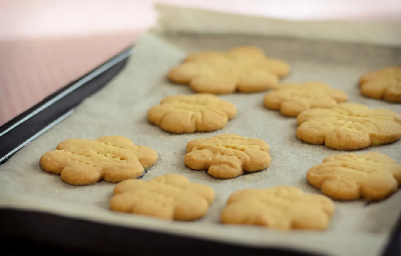 Photo wallpaper paper, cookies, sugar, the pan
