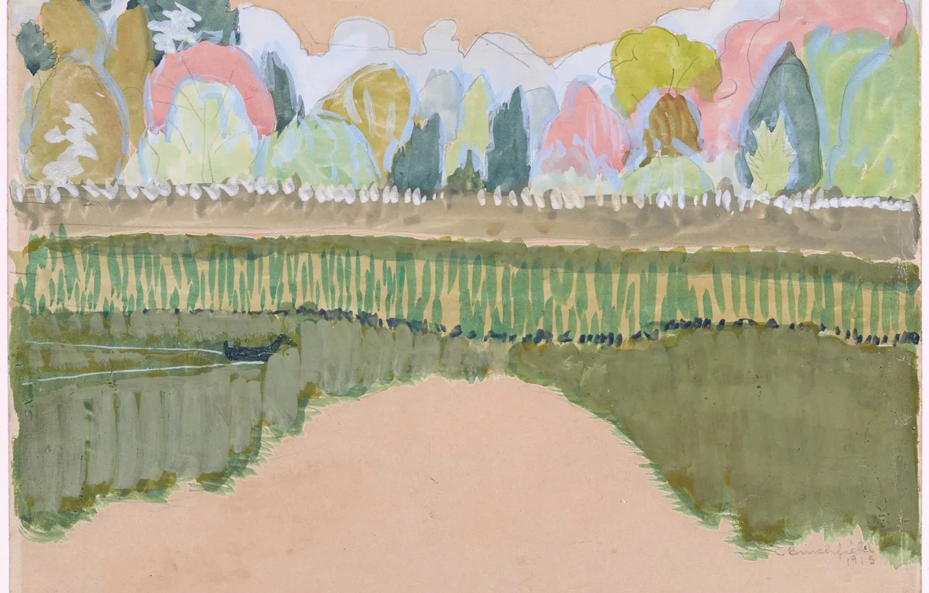 Photo wallpaper 1915, Lakeview, Charles Ephraim Burchfield