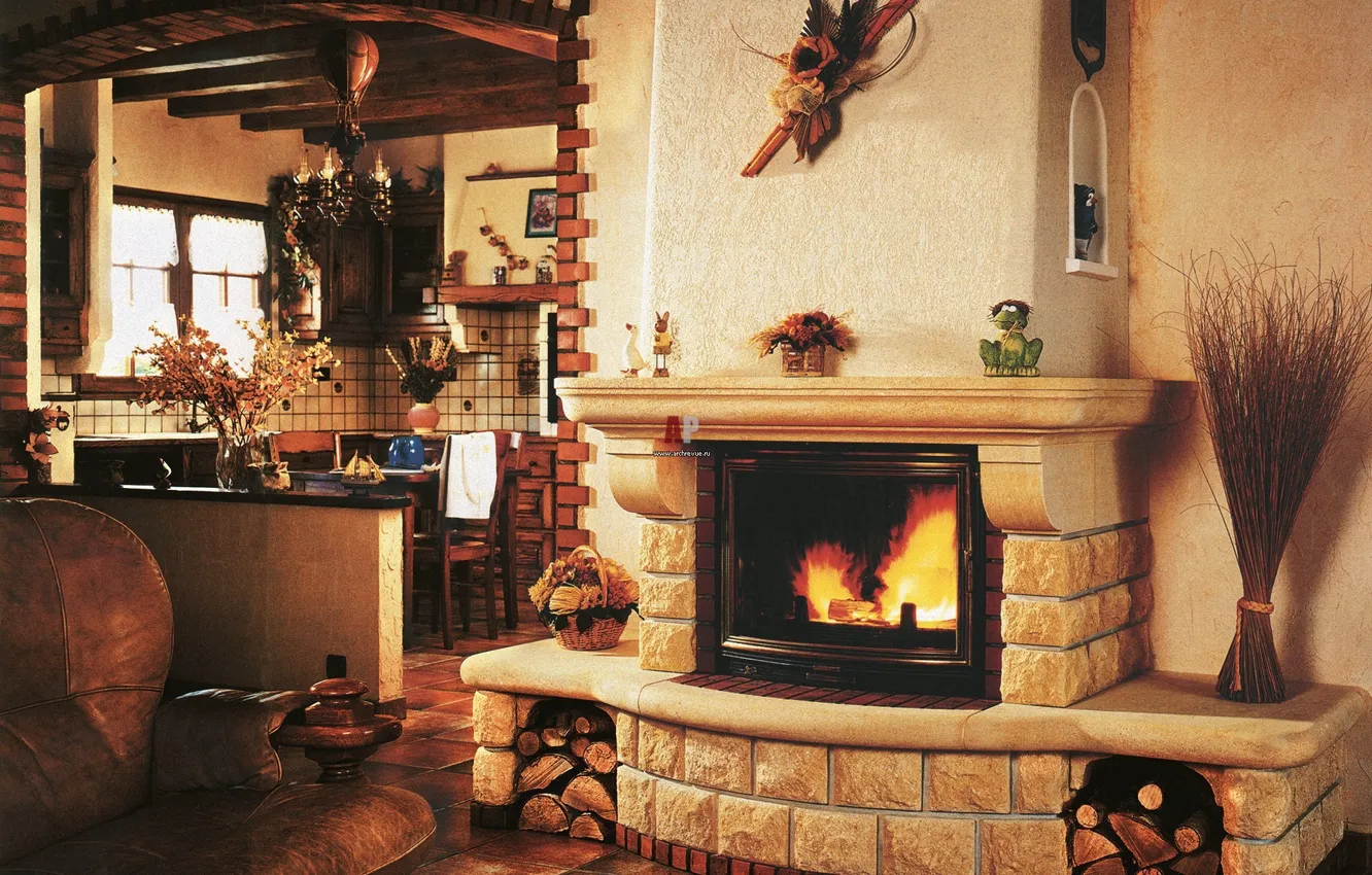 Photo wallpaper lights, table, sofa, home, window, chair, kitchen, chandelier