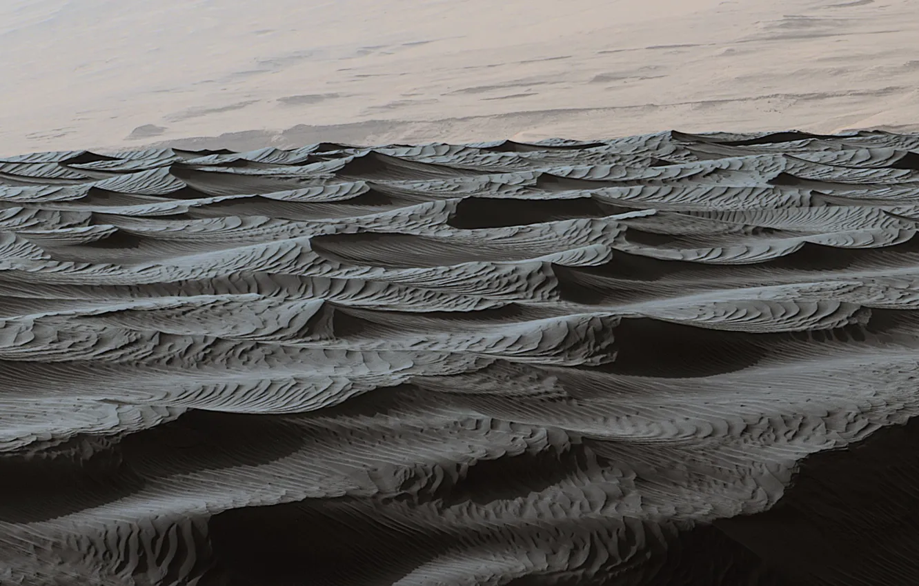 Photo wallpaper dunes, Mars, sandy