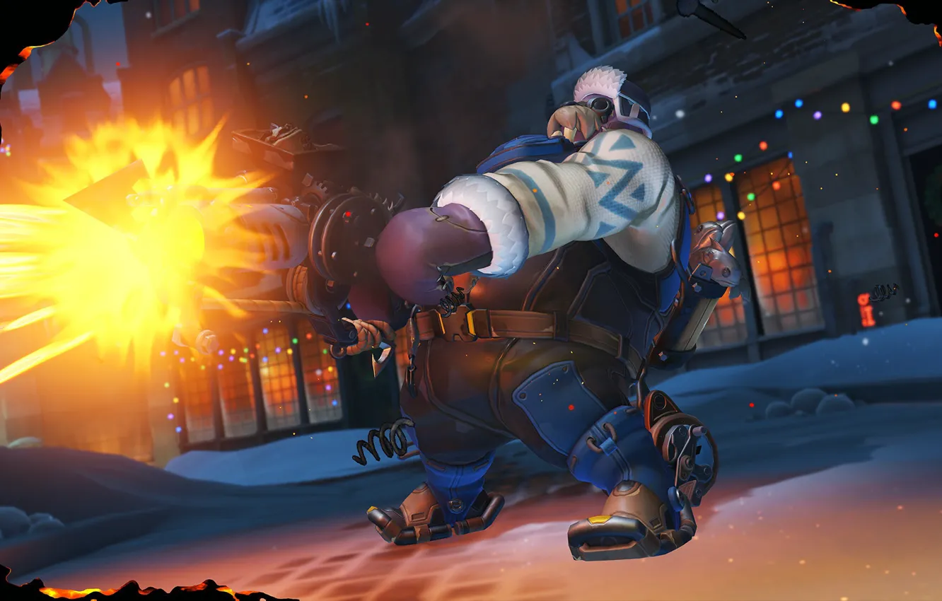Photo wallpaper Winter Wonderland, Overwatch, Roadhog Ice Fisherman Character Skin