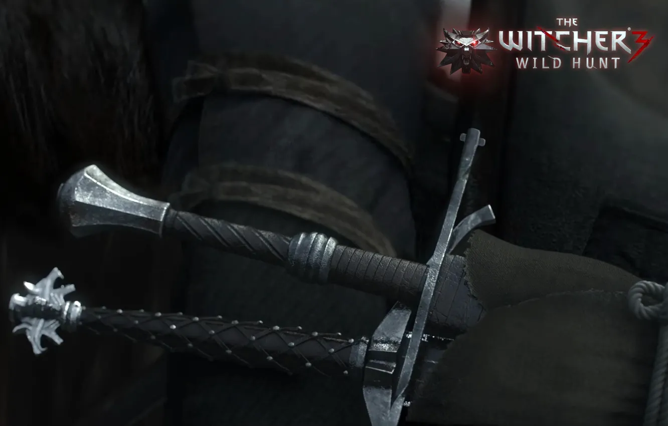 Photo wallpaper swords, The Witcher, CD Projekt RED, The Witcher 3: Wild Hunt
