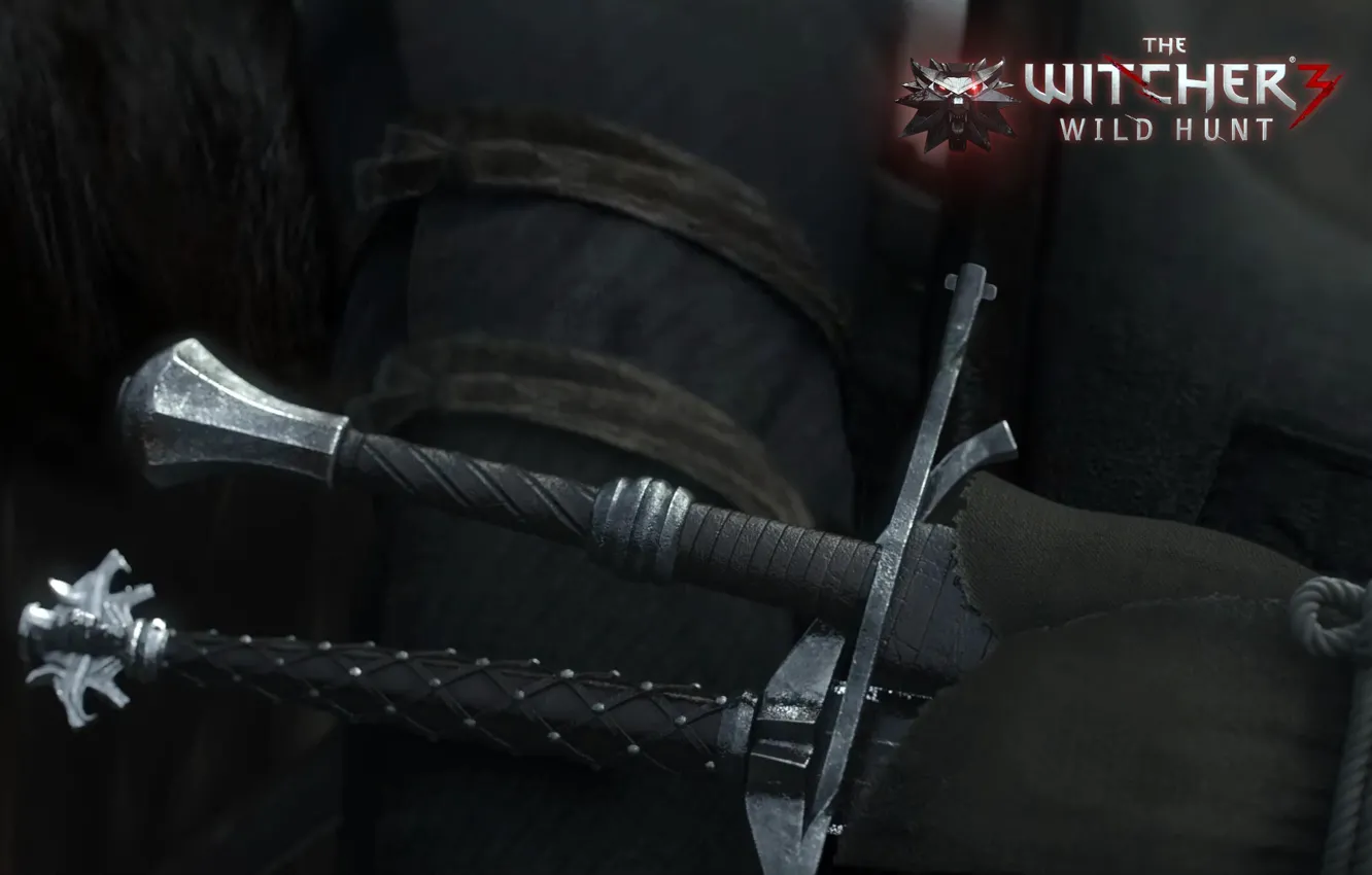 Photo wallpaper sword, The Witcher, CD Projekt RED, The Witcher 3: Wild Hunt
