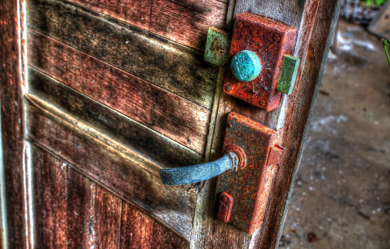 Photo wallpaper castle, the door, rust