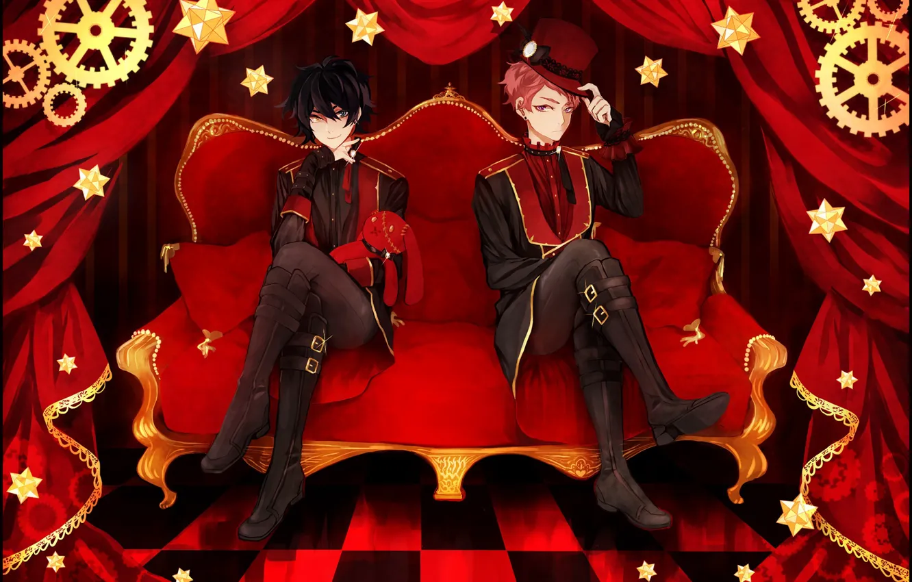 Photo wallpaper style, sofa, guy, Ensemble Stars!, Ensemble stars