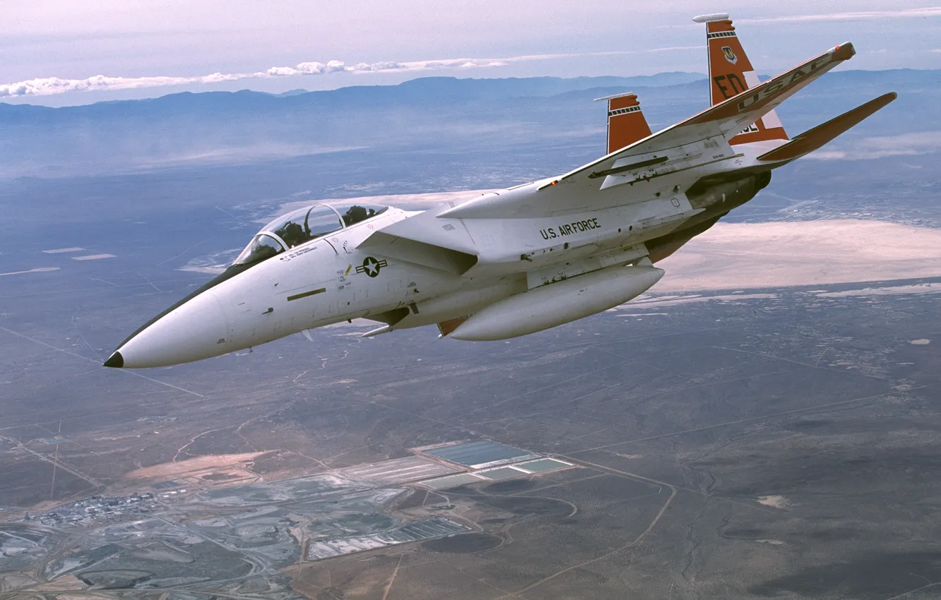 Photo wallpaper F-15 Eagle, California, The Edwards Air Force Base