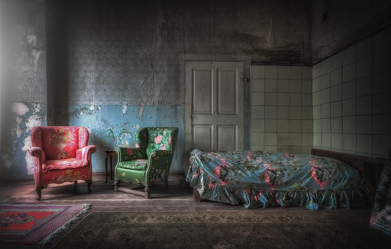 Photo wallpaper sofa, chair, apartment