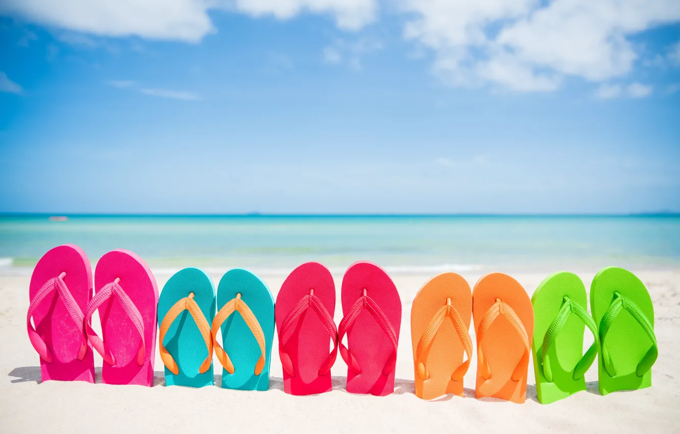 Photo wallpaper sand, sea, wave, beach, summer, shore, vacation, colorful