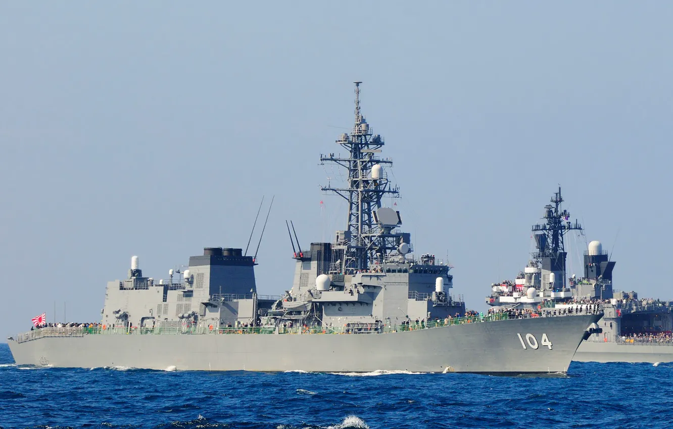 Photo wallpaper Japan, squadron, destroyer, kirisame