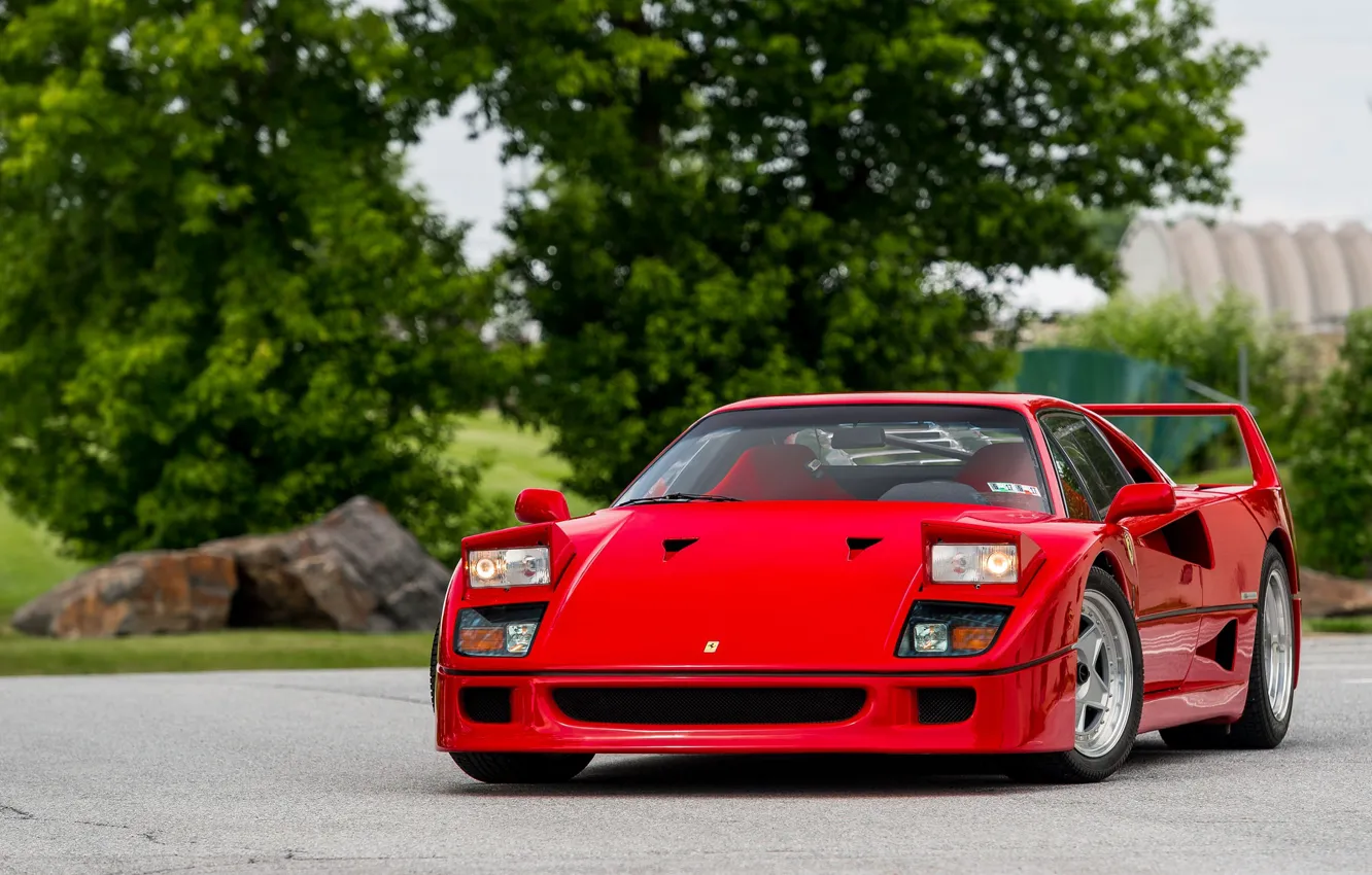 Photo wallpaper Ferrari, red, F40