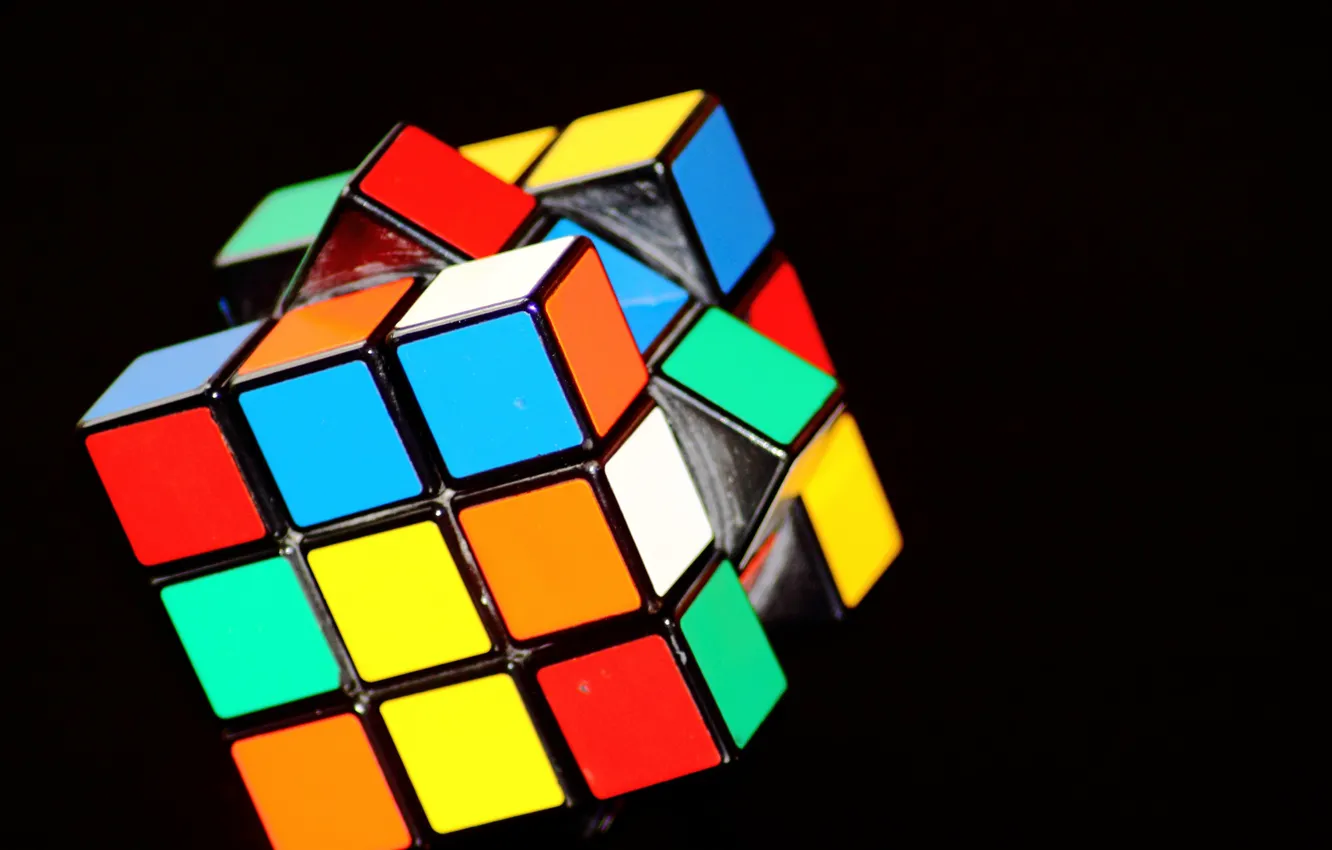 Photo wallpaper paint, Rubik's cube, puzzle