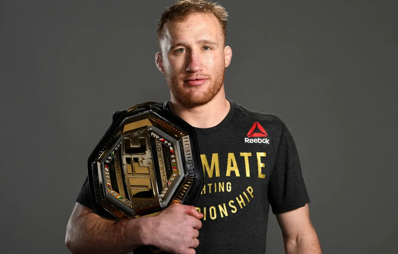Photo wallpaper belt, champion, ufc, Justin Geiji, Justin Gaethje