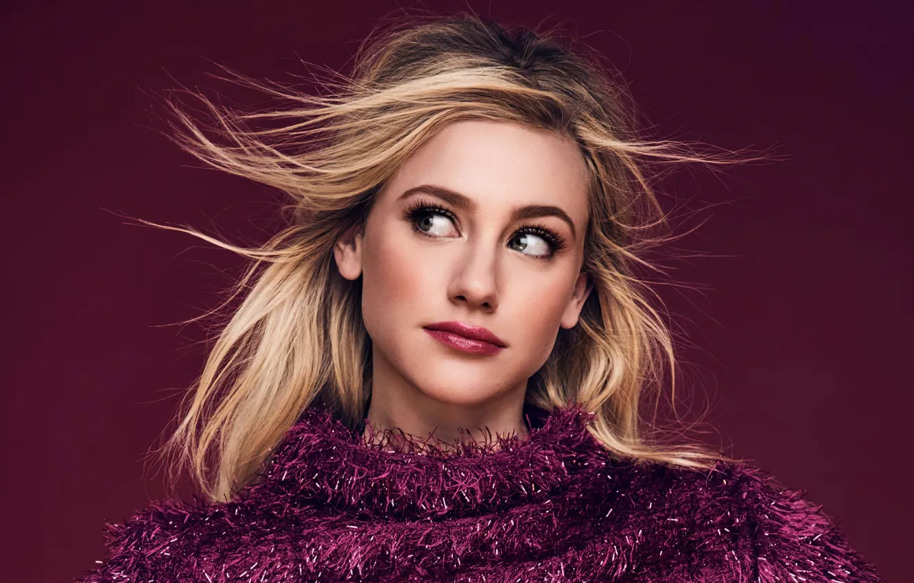 Photo wallpaper look, girl, face, hair, portrait, makeup, beautiful, Lili Reinhart