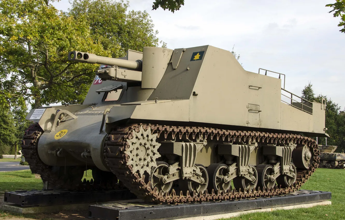 Photo wallpaper class, installation, self-propelled artillery, "Sexton", self-propelled howitzers, Sexton