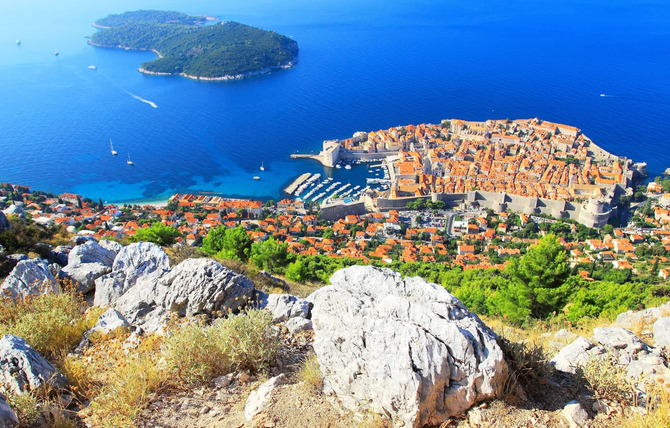 Photo wallpaper the city, panorama, Croatia, Dubrovnik, Jadran