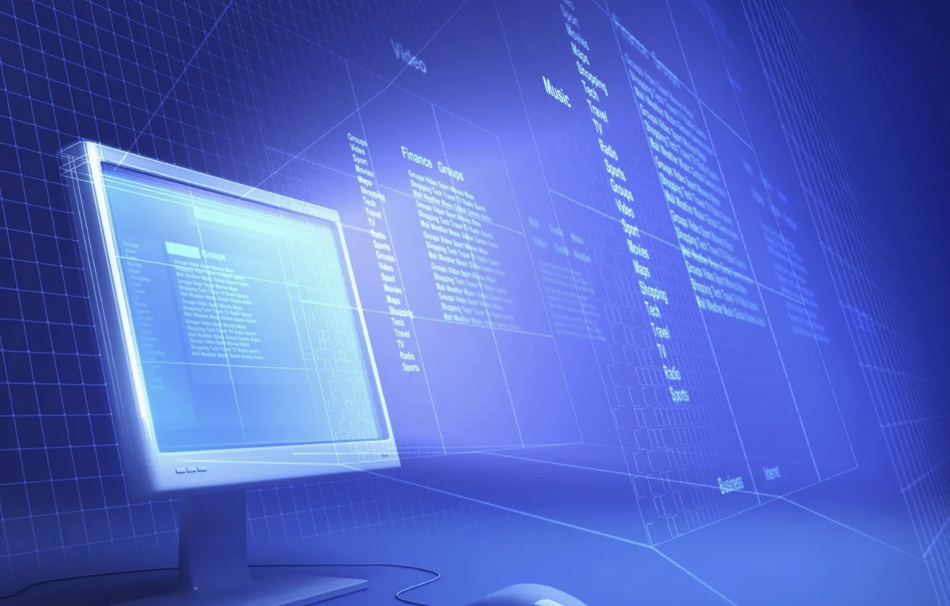 Photo wallpaper computer, text, mesh, structure, mouse, monitor, projection, directory