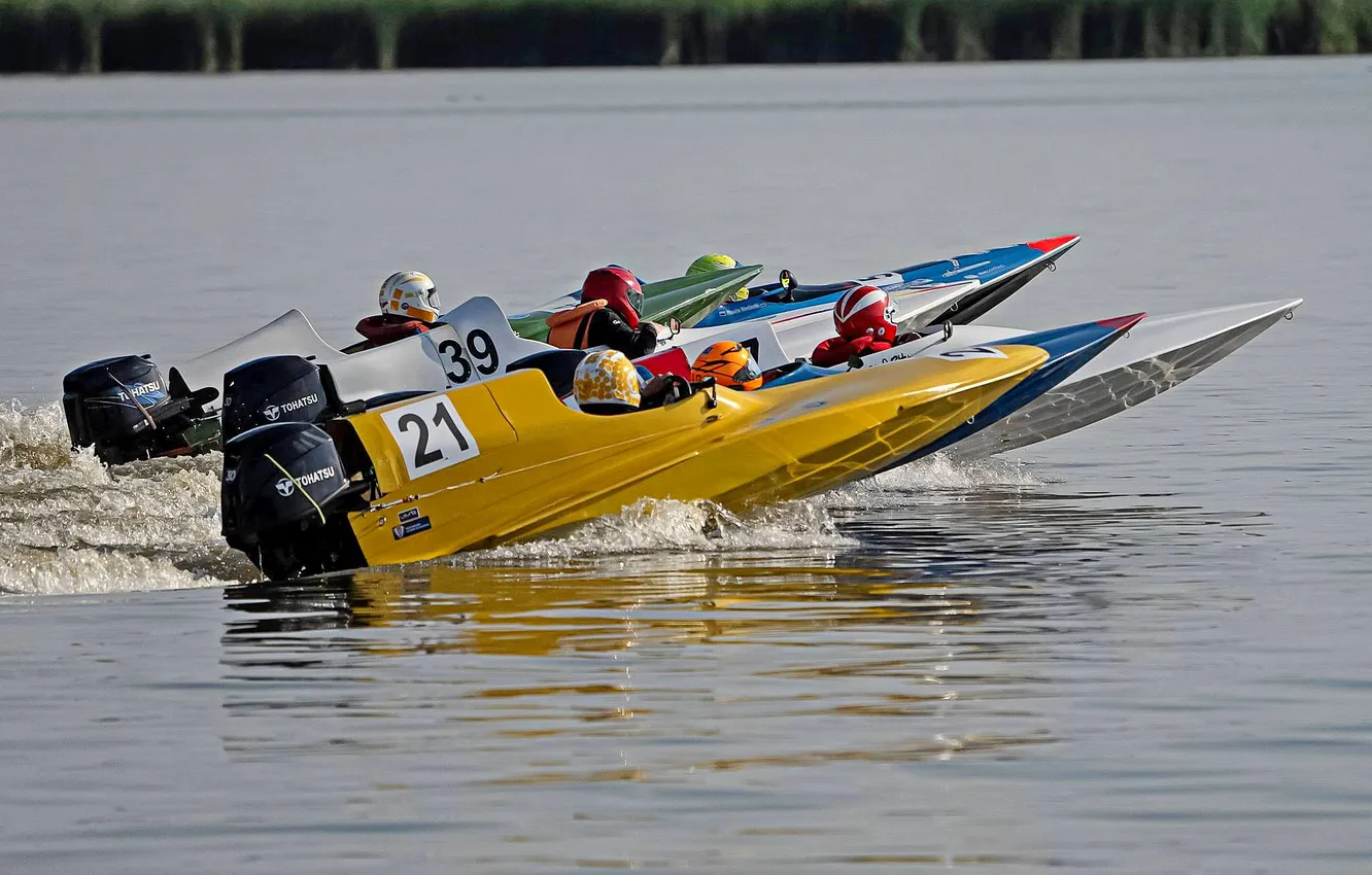 Photo wallpaper race, boat, speed