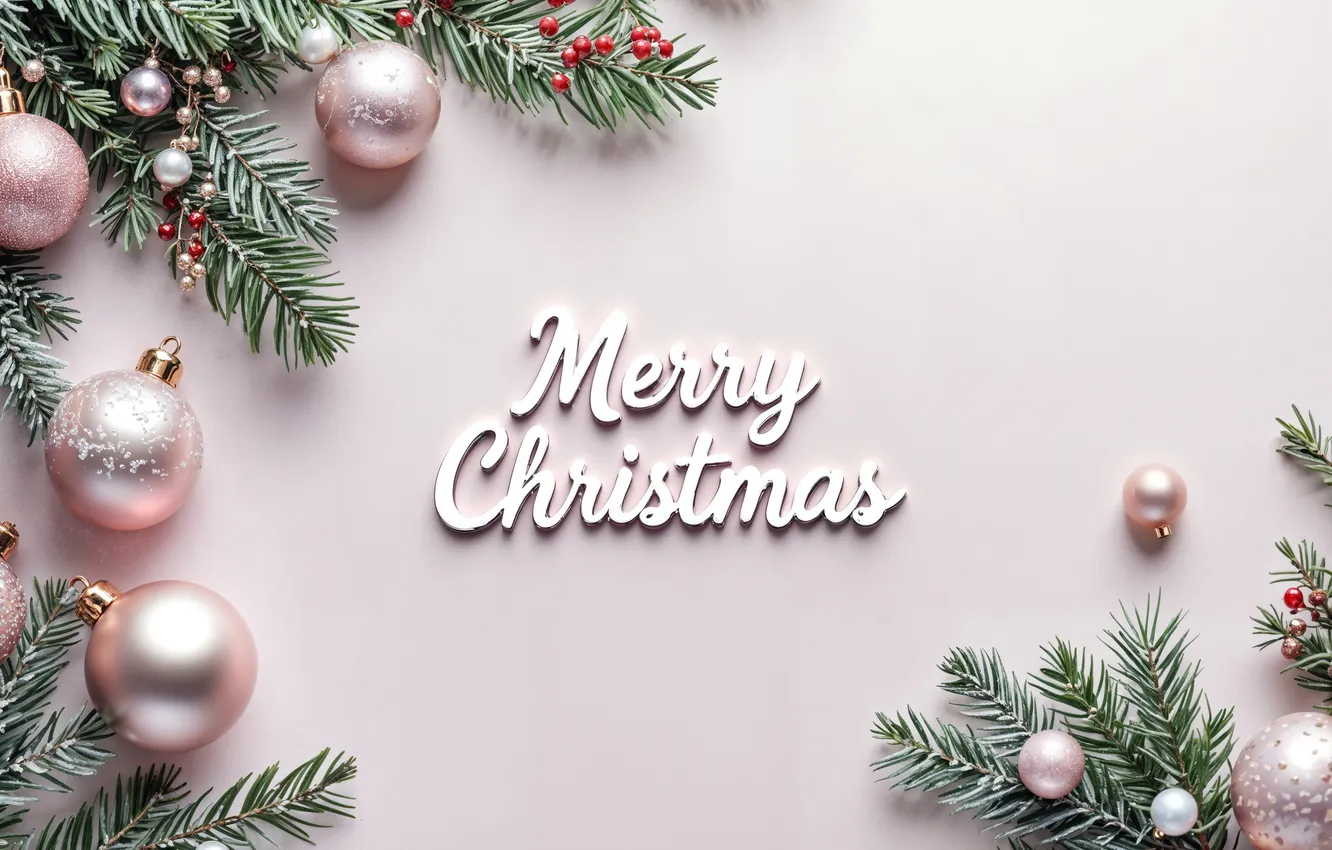 Photo wallpaper decoration, background, balls, new year, Christmas, golden, Christmas, balls