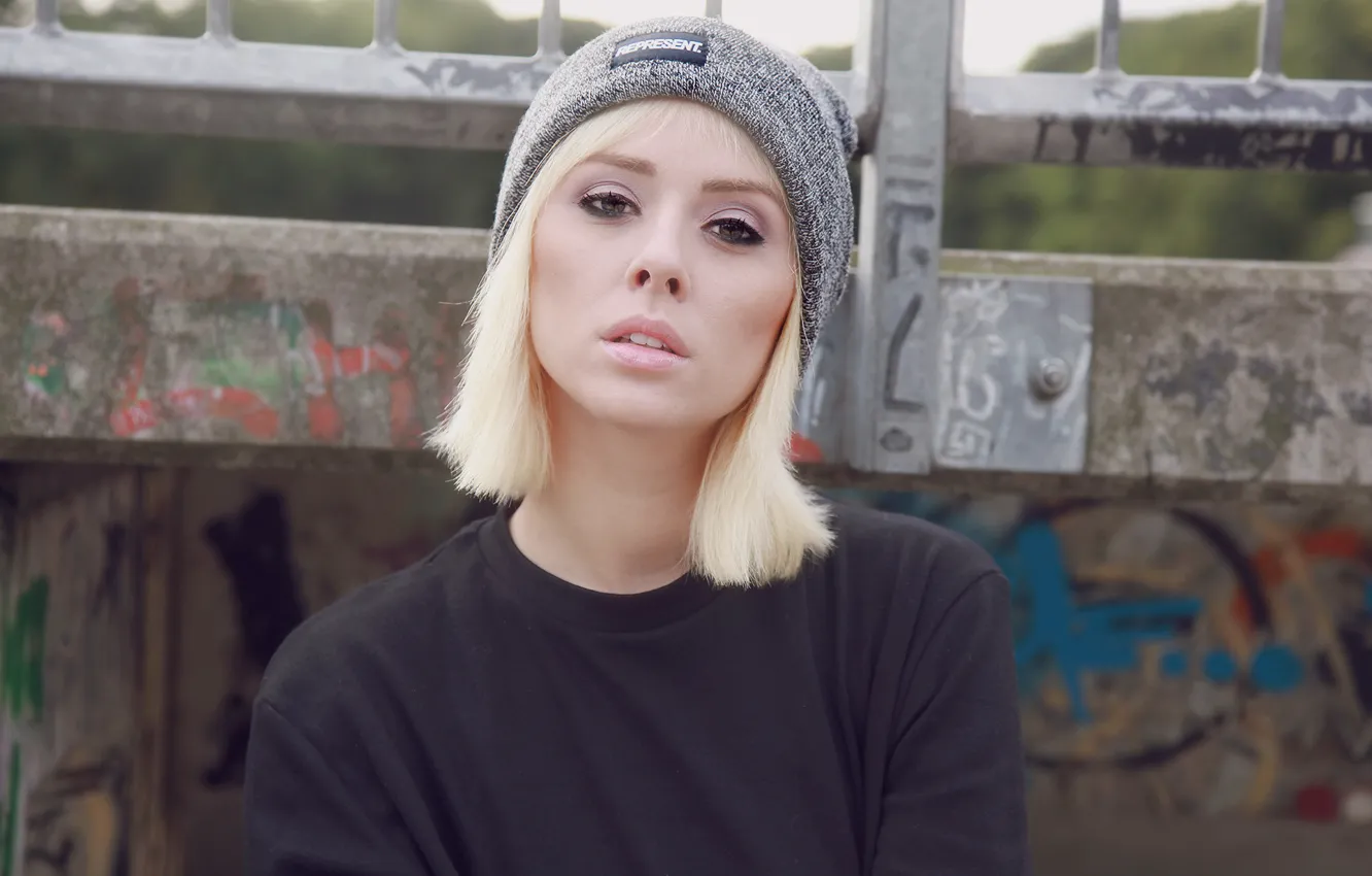 Photo wallpaper girl, woman, model, blonde, female, Alysha Nett, Represent, Cap