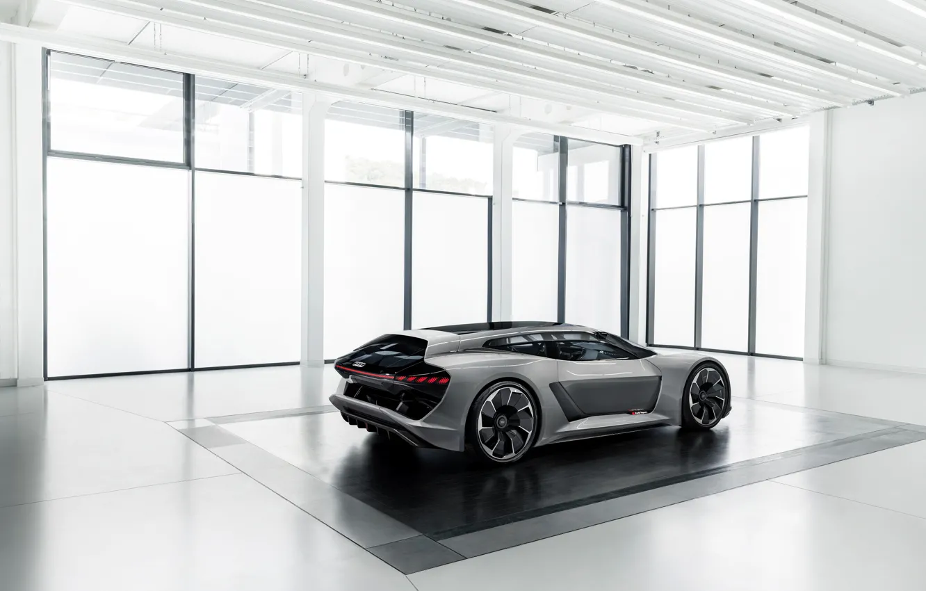 Photo wallpaper grey, Audi, side view, the room, 2018, PB18 e-tron Concept