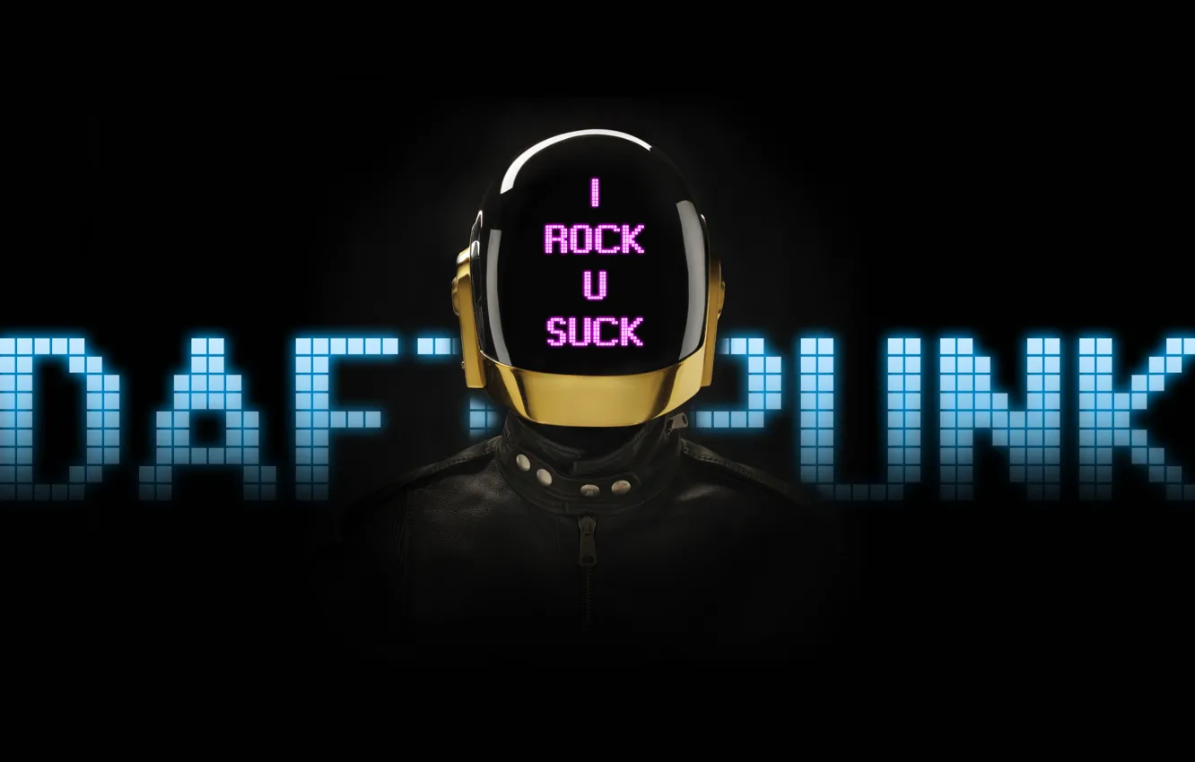Photo wallpaper Helmet, Music, Daft Punk, I Rock U Suck