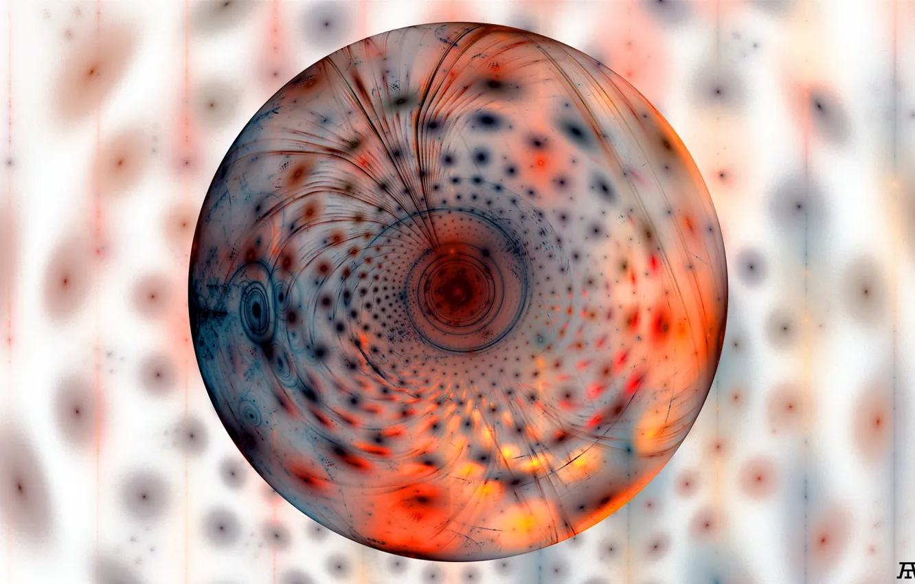Photo wallpaper circles, abstraction, pattern, art, composition