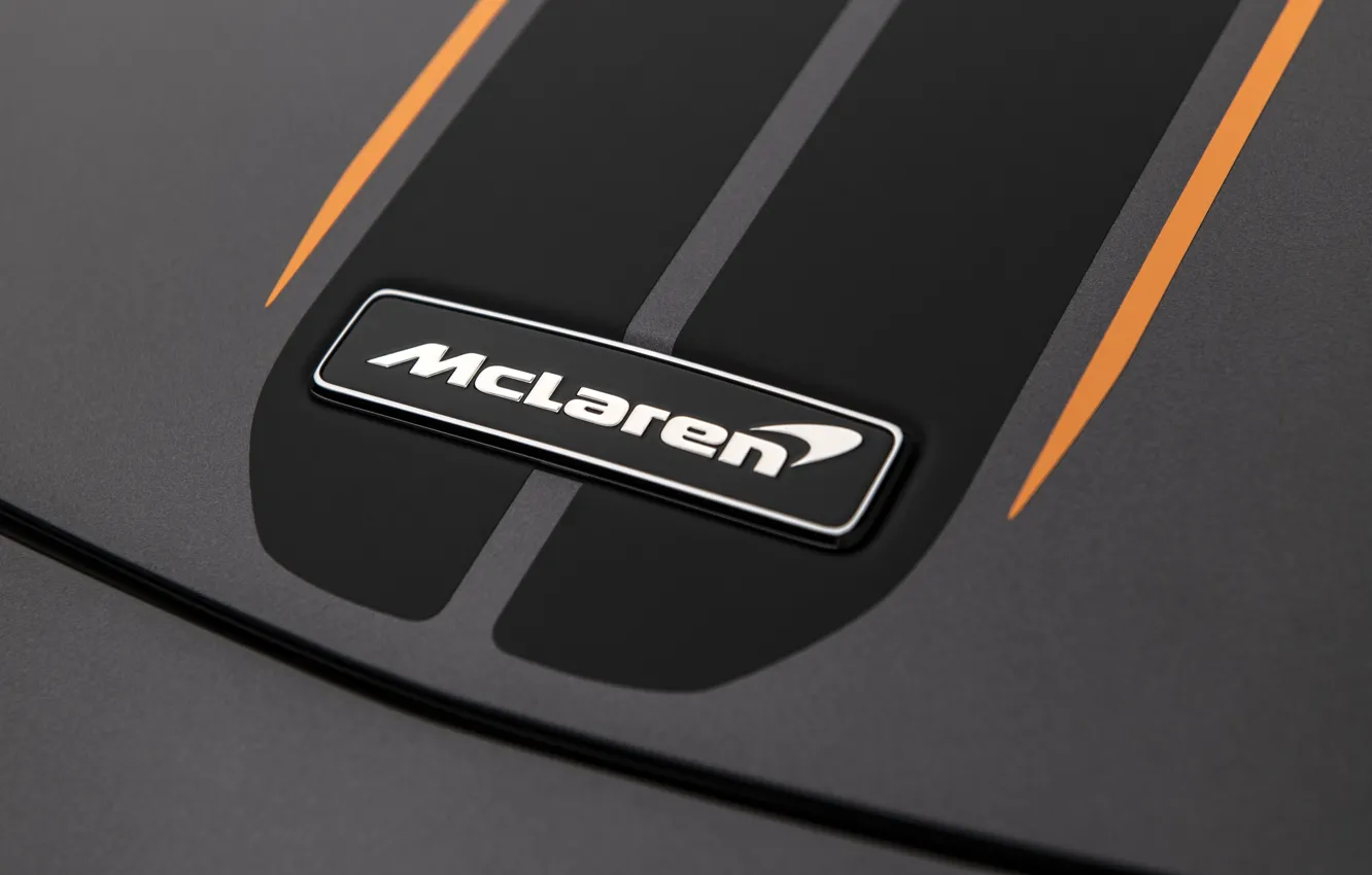 Photo wallpaper McLaren, supercar, emblem, 2018, MSO, 600LT, Stealth Grey