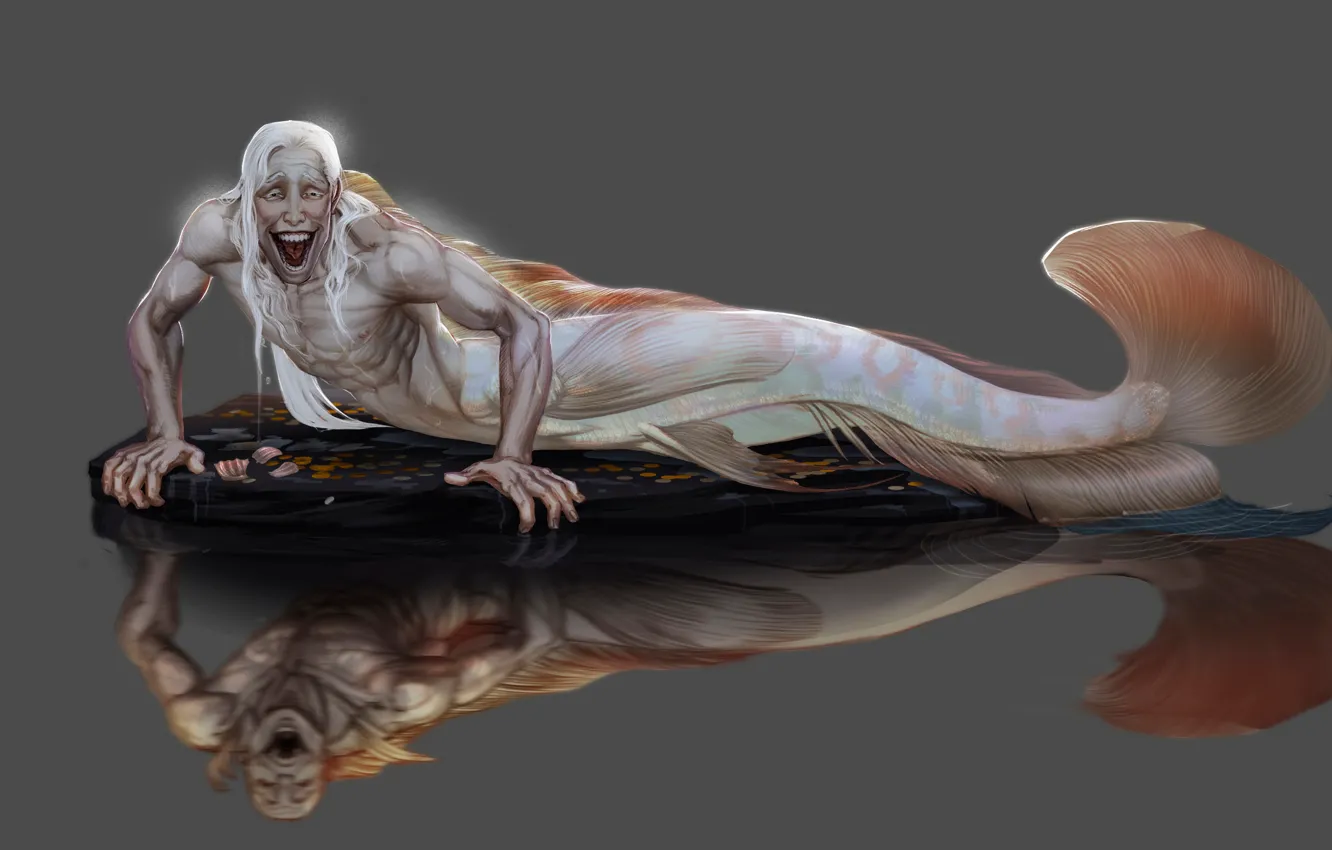 Photo wallpaper mermaid, monster, art, tail