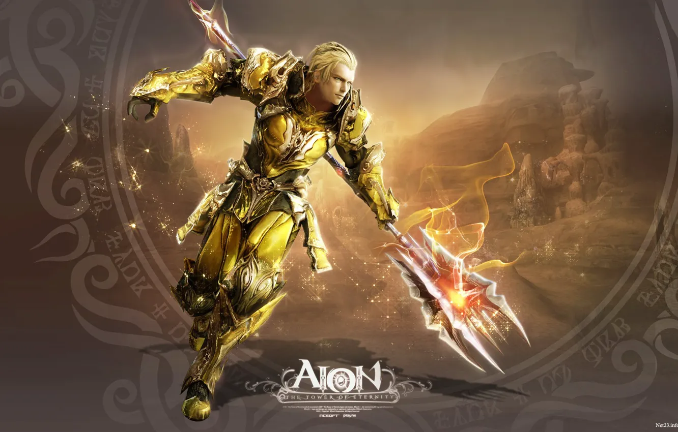 Photo wallpaper Aion, Gladiator, halberd