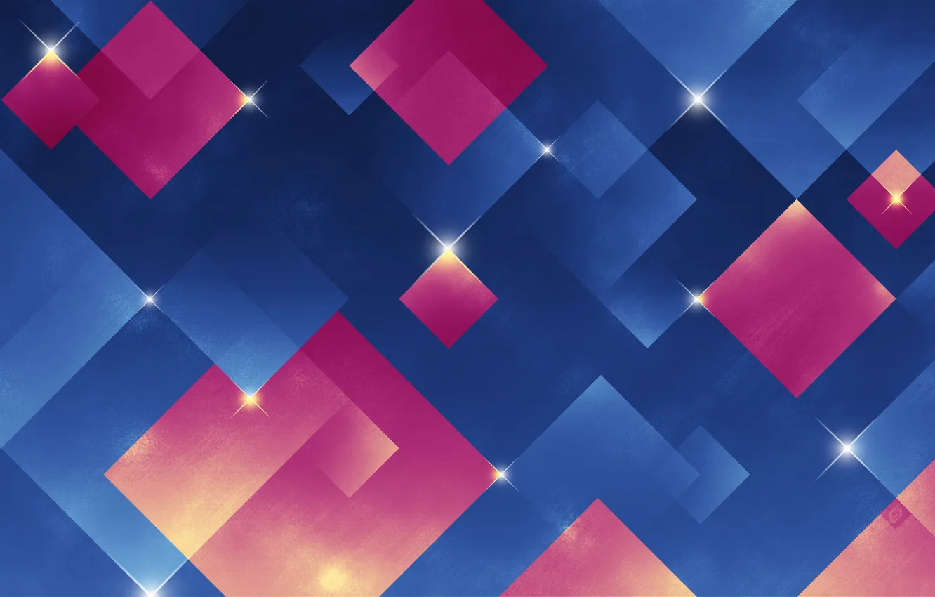 Photo wallpaper cubes, shines, diamonds, Happy 2011