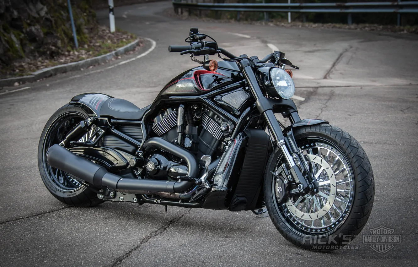 Photo wallpaper motorcycle, Harley Davidson, bike