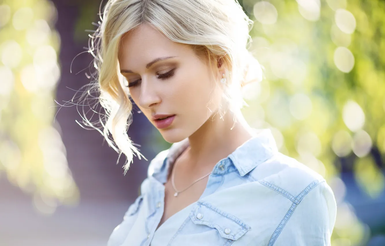 Photo wallpaper portrait, Katherine, bokeh