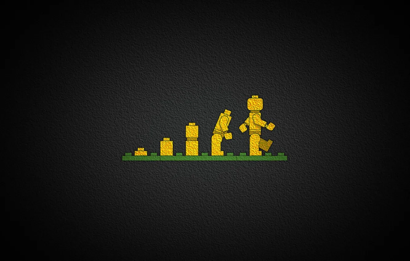 Photo wallpaper minimalism, designer, evolution, Lego