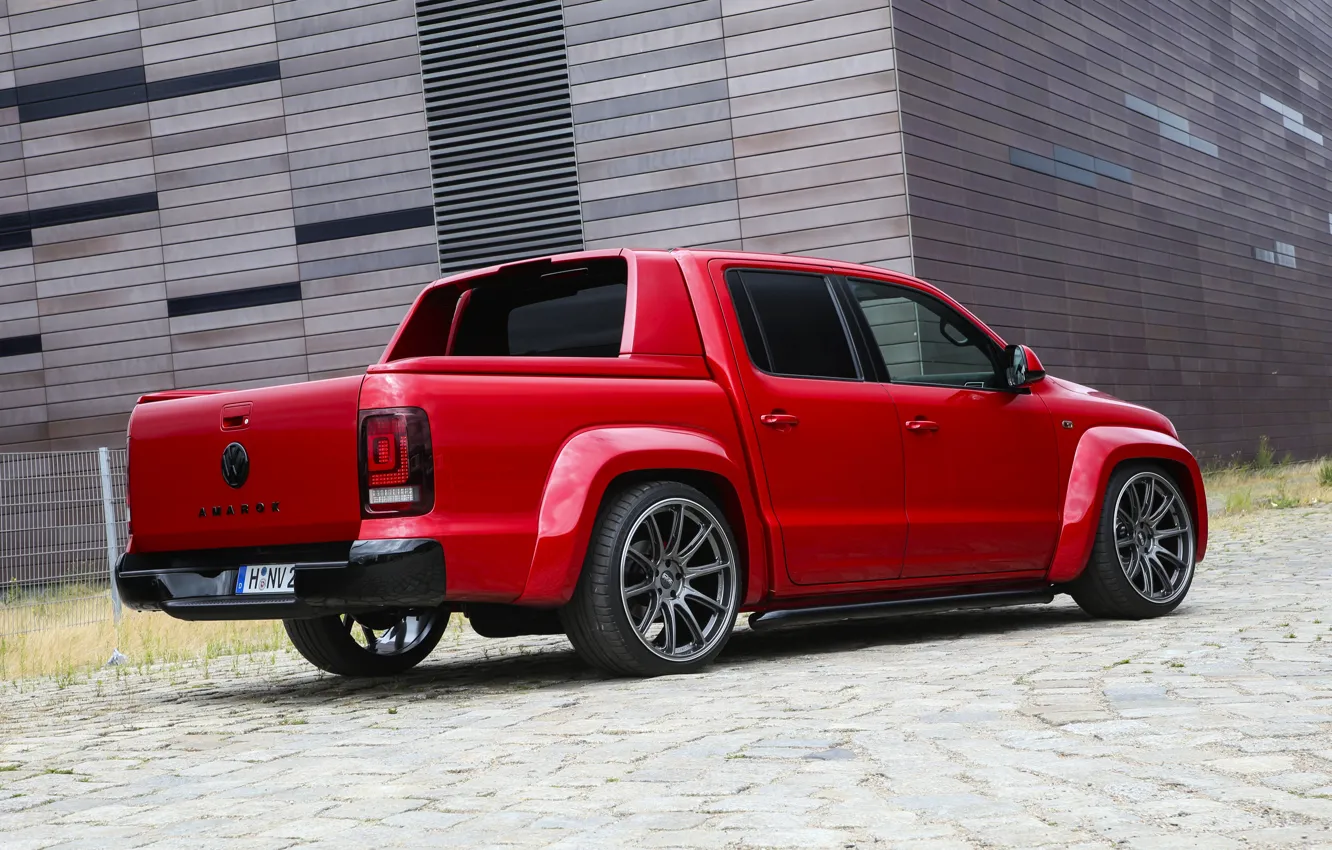 Photo wallpaper Volkswagen, pickup, Amarok, Red Rock, air suspension, 2019, Werk2, RedRok