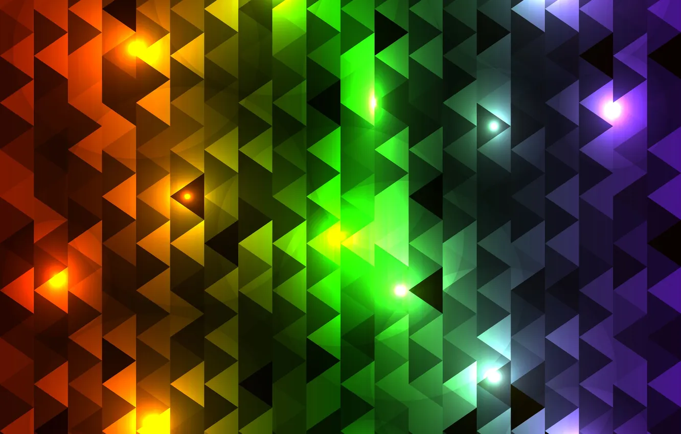 Photo wallpaper abstraction, triangles, colorful