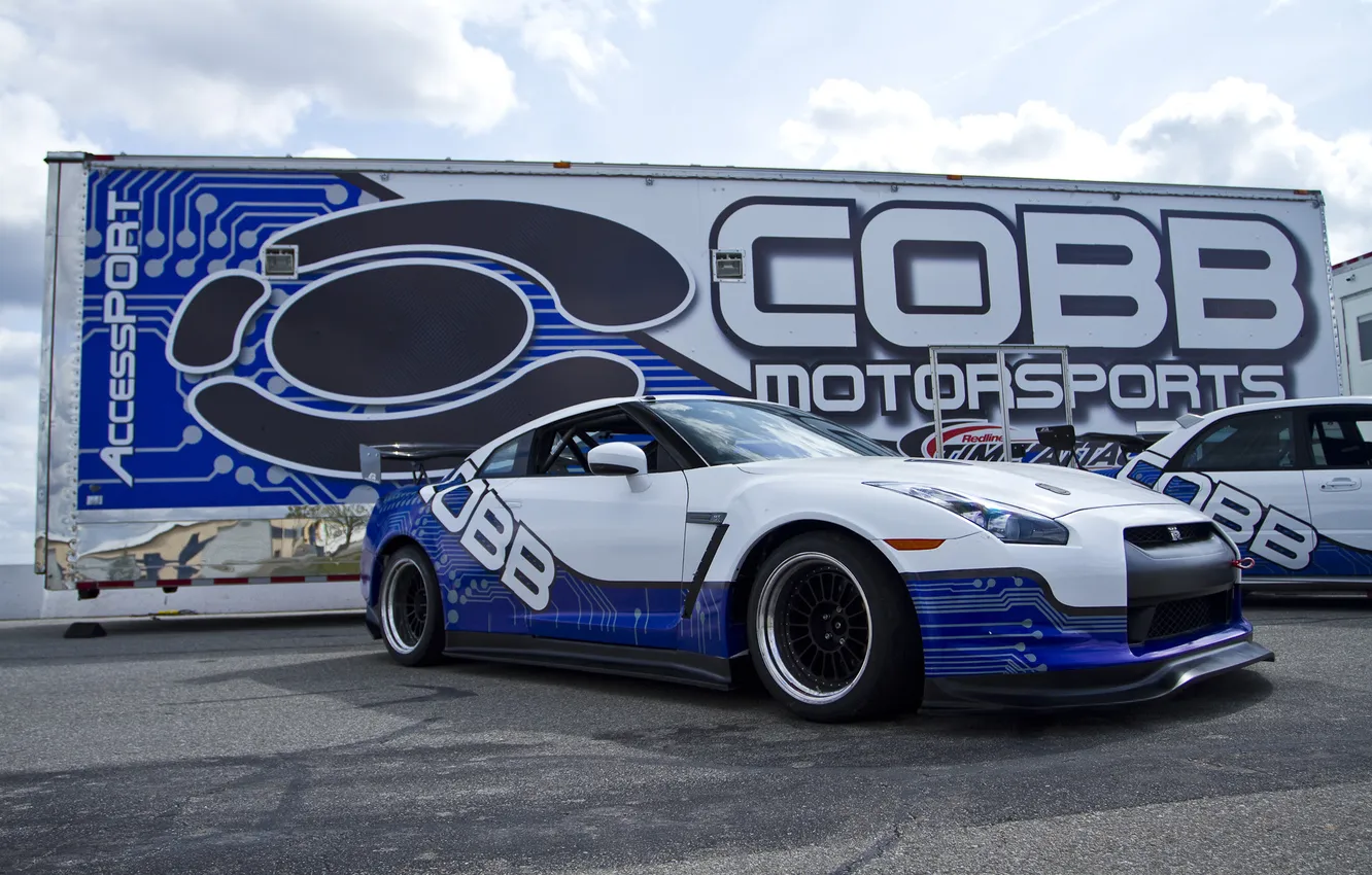Photo wallpaper Nissan, gtr 35, time attace, Cobb