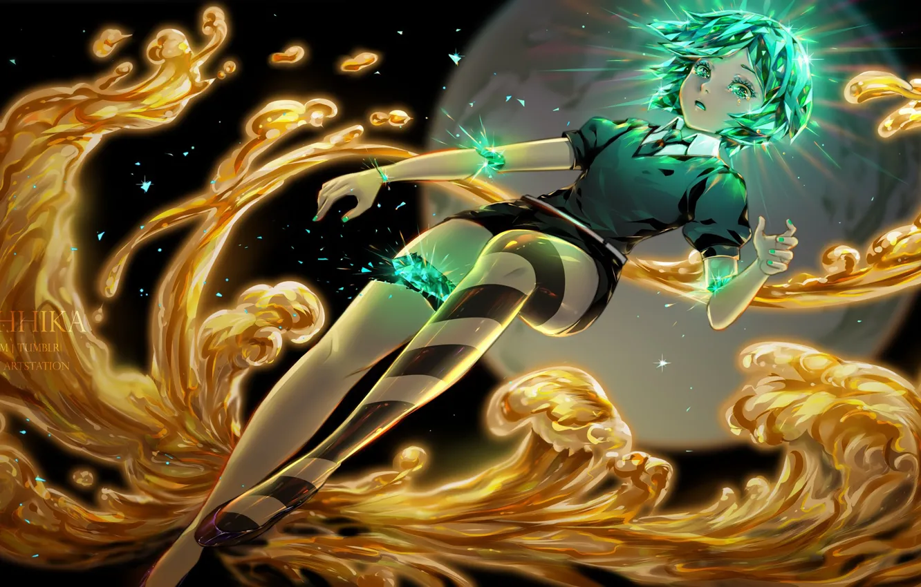 Photo wallpaper Houseki no kuni, Phosphophyllite, Hika-vns