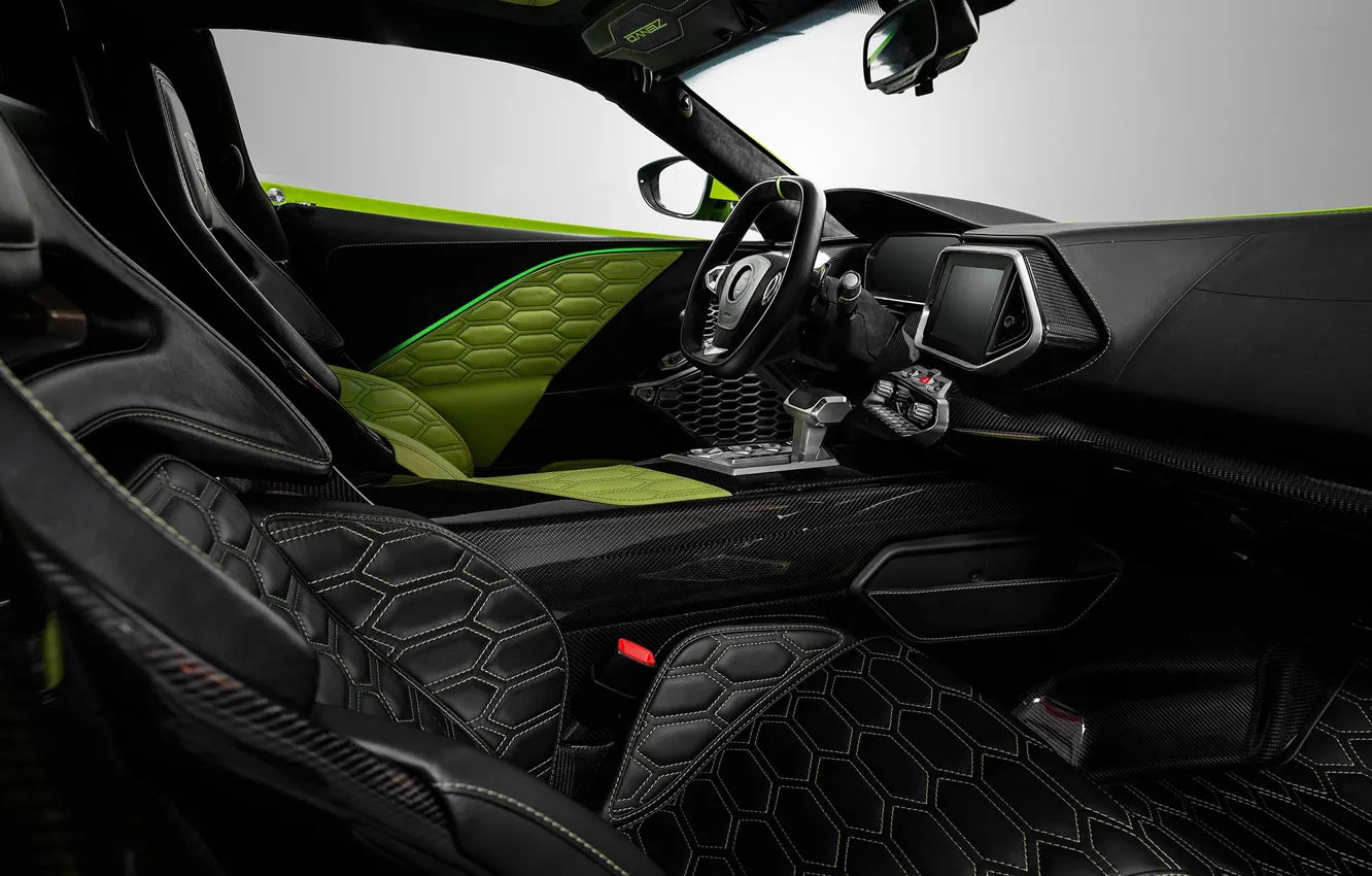 Photo wallpaper carbon, the interior of the car, Carmen, black leather, car interior, carbon fiber, sports seats, …