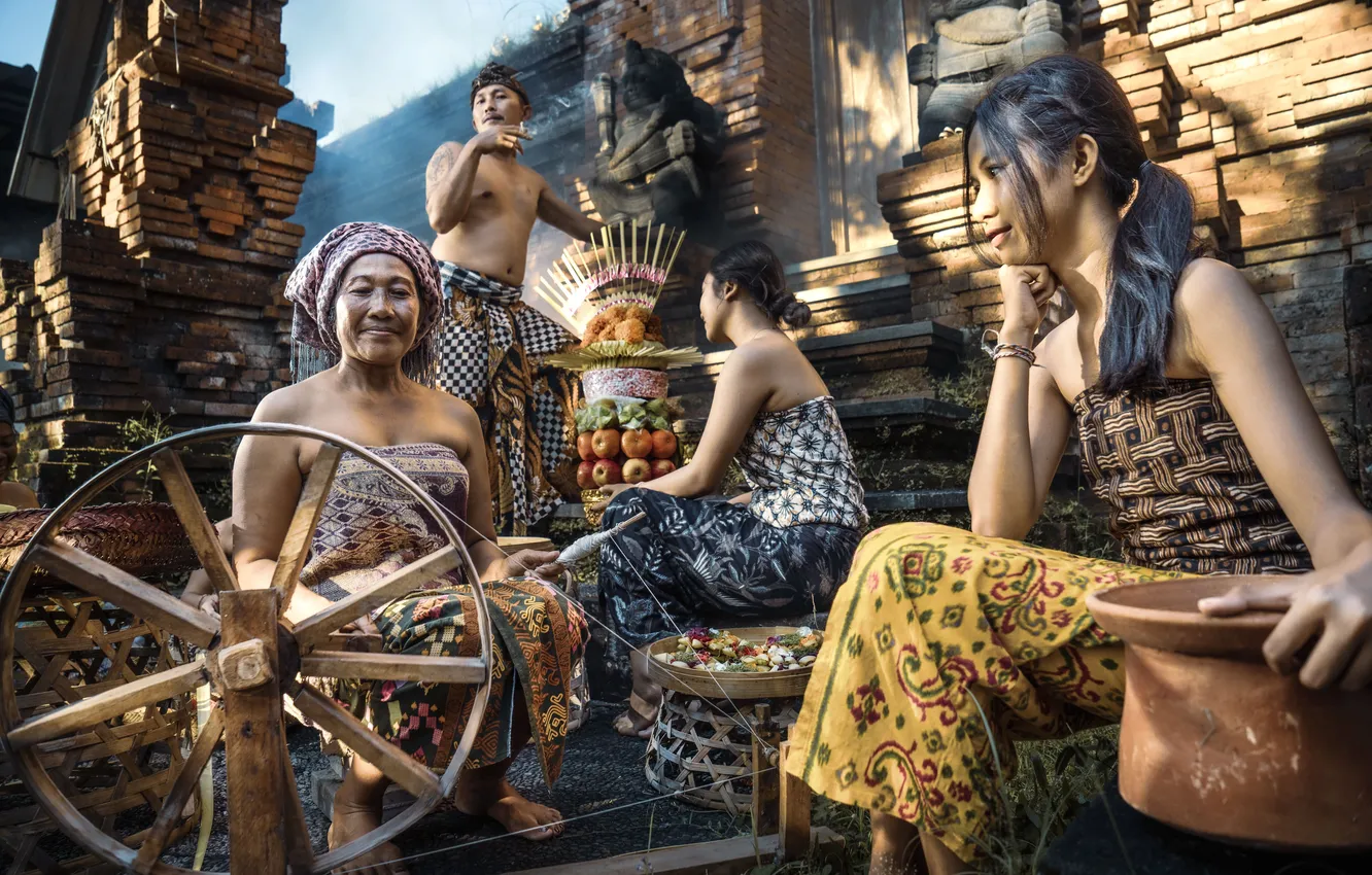 Photo wallpaper National Geographic Partners, people, village