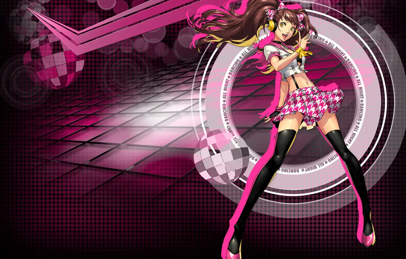 Photo wallpaper girl, background, anime, pink background, Person 5