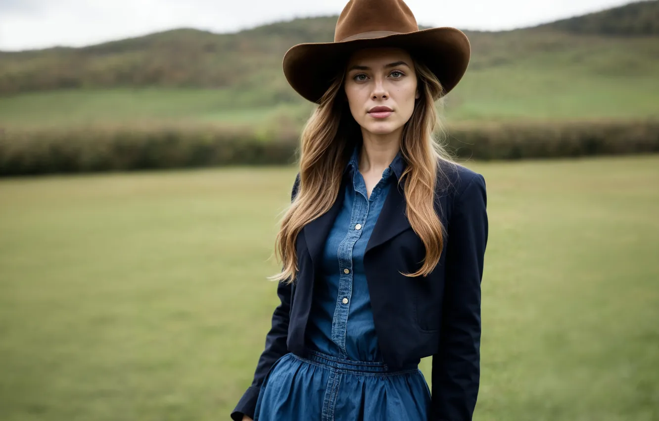 Photo wallpaper Focus, landscape, cowboy, portrait, daylight