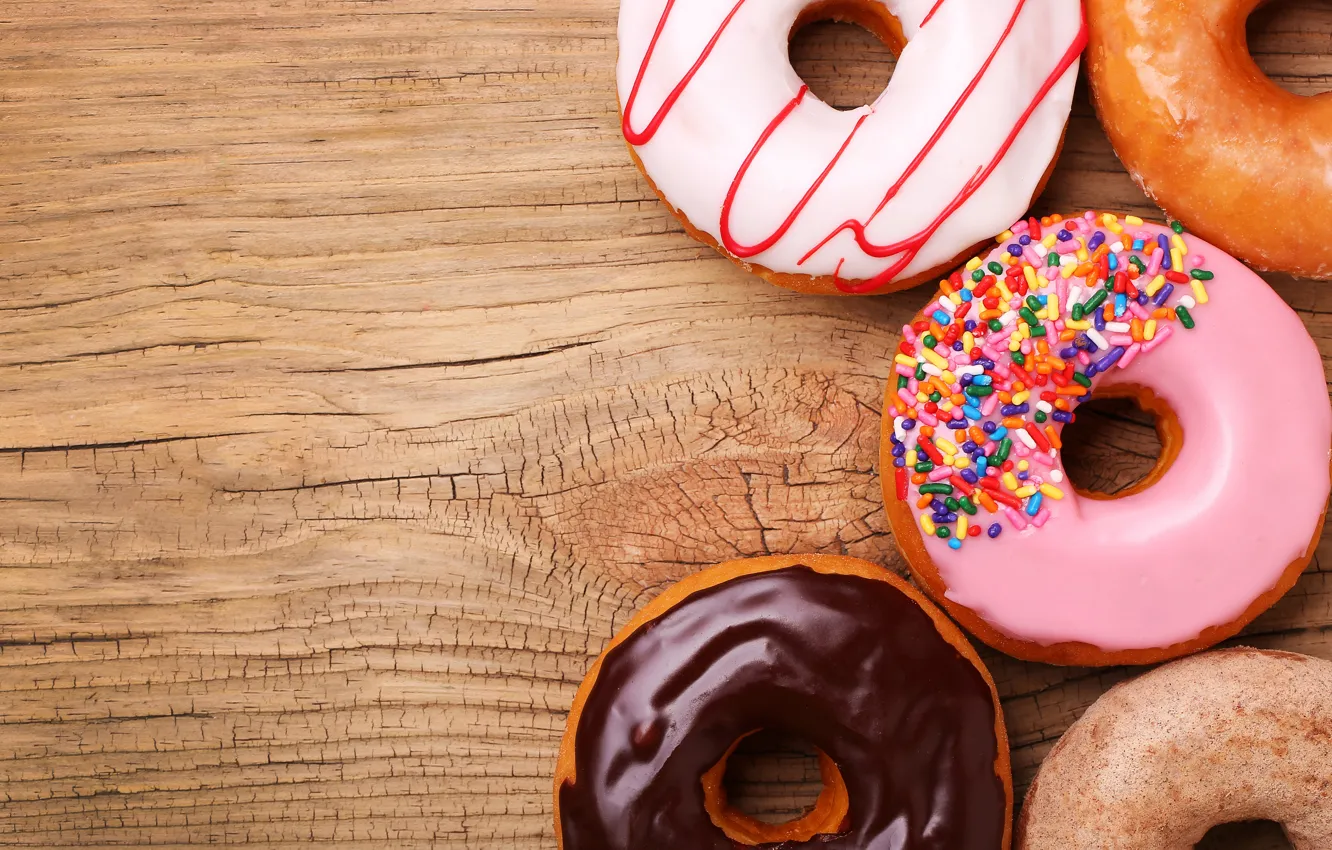 Photo wallpaper donuts, glaze, donuts