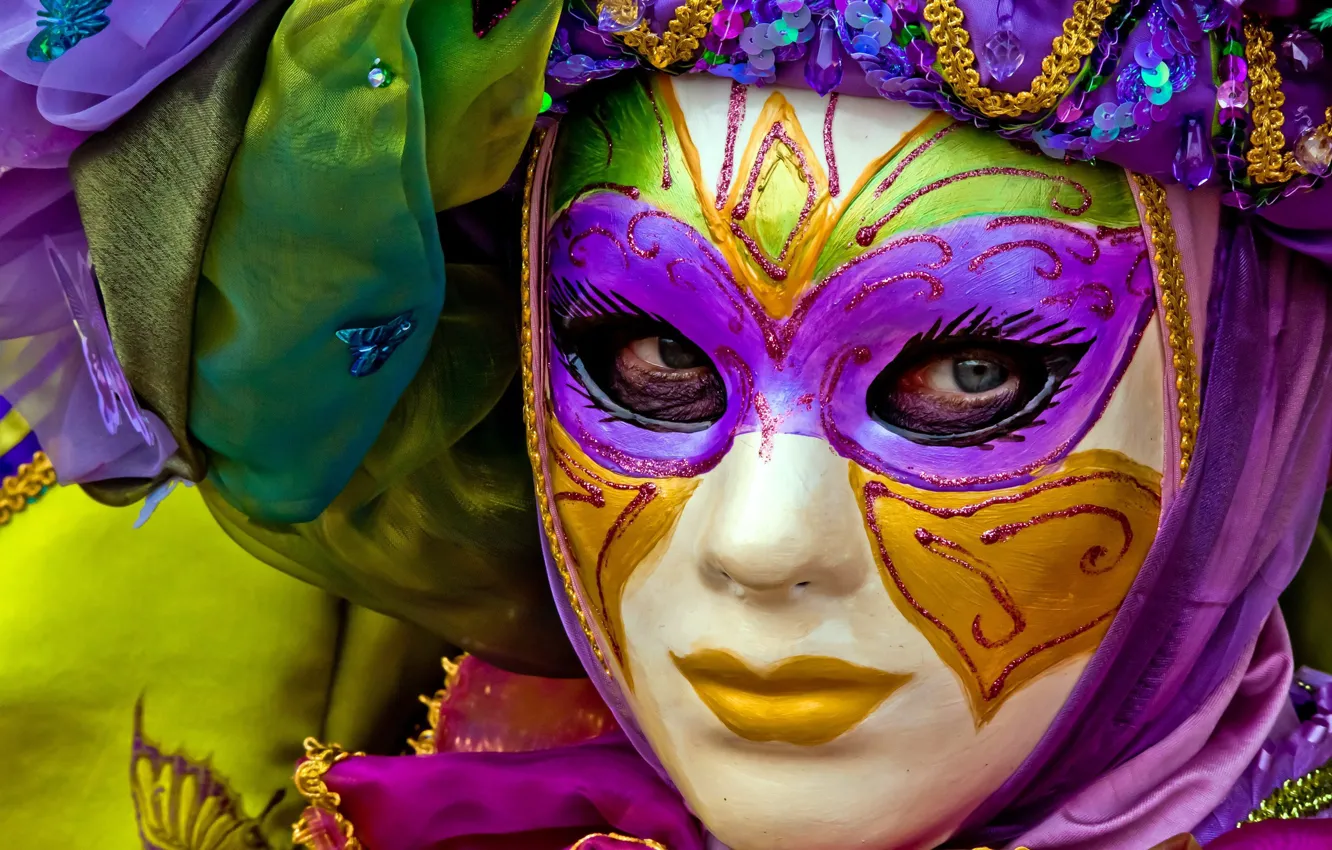 Photo wallpaper mask, carnival, carnival mask