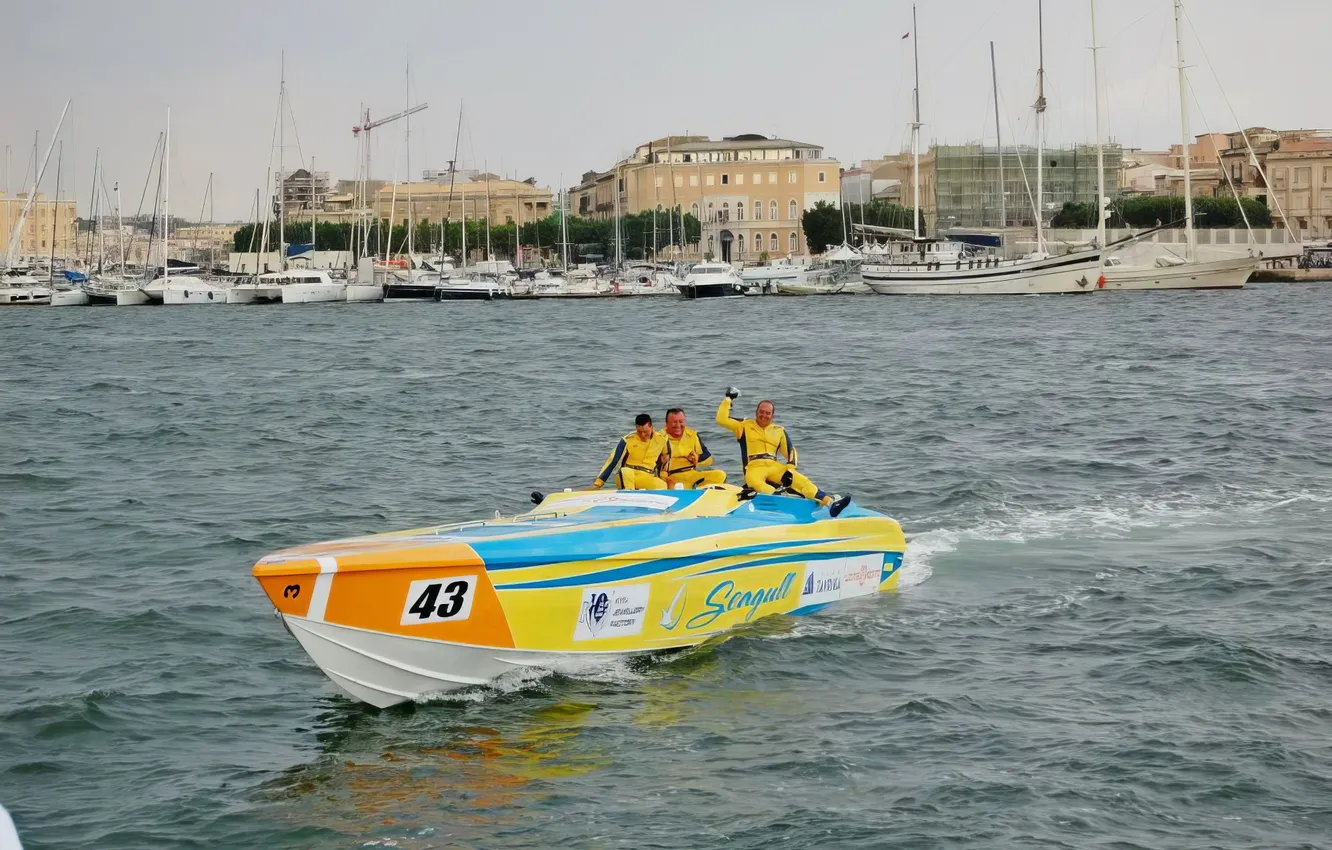 Photo wallpaper race, boat, speed