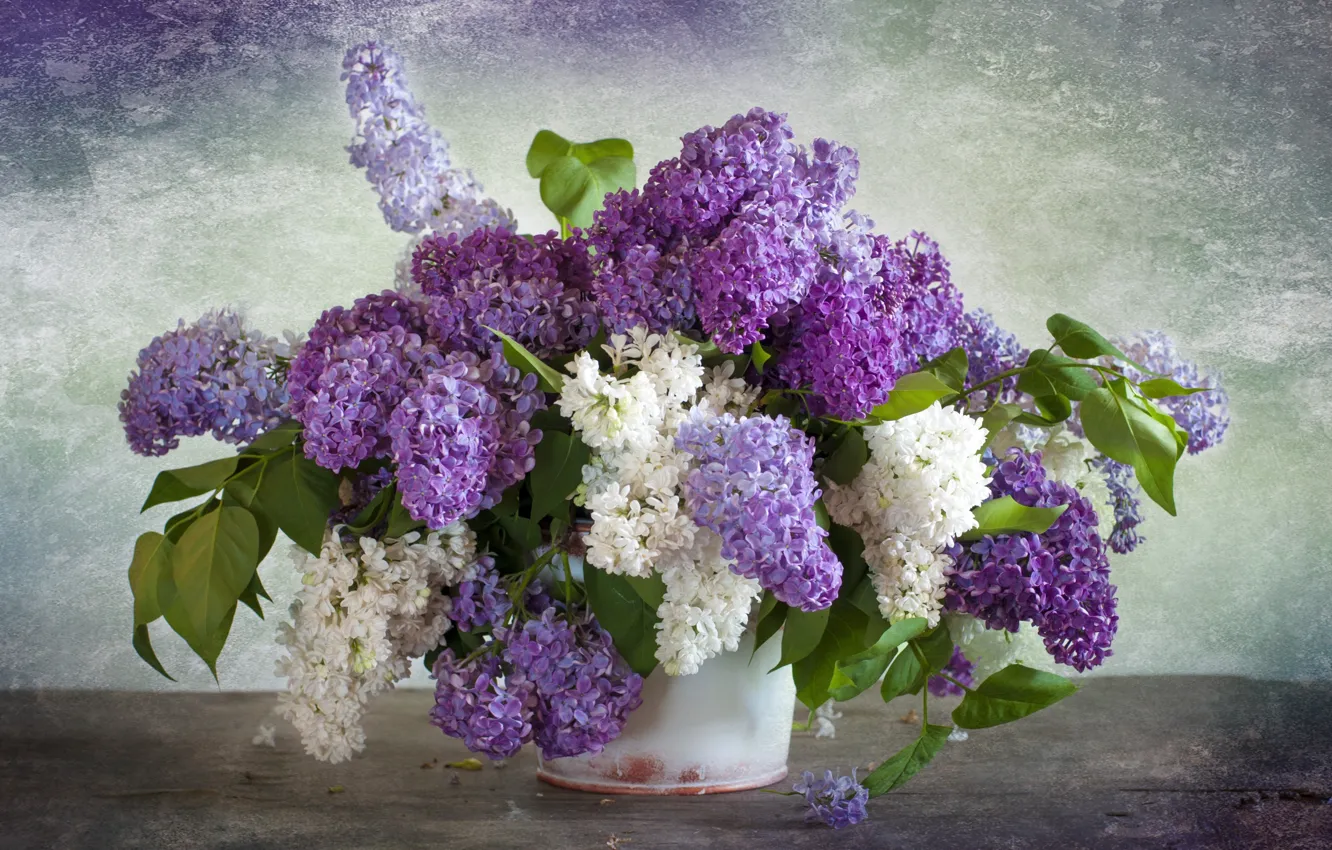 Photo wallpaper bouquet, lilac, bunches