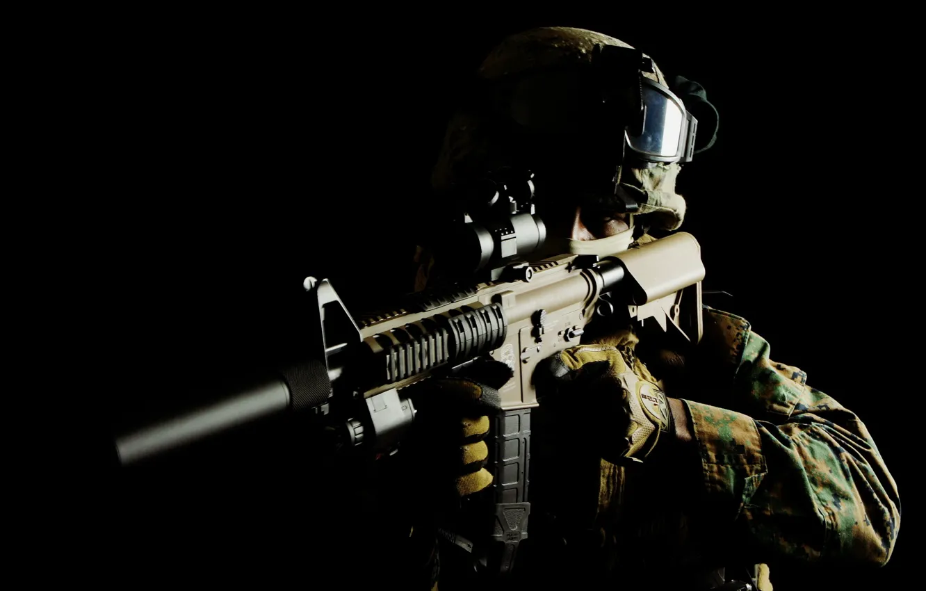 Photo wallpaper weapons, soldiers, machine