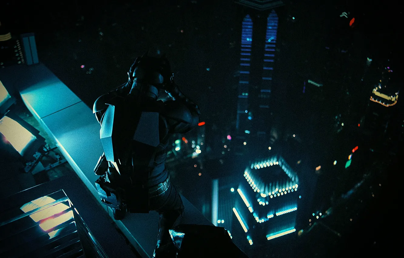 Photo wallpaper city, The Dark Knight, Batman, Hong Kong, Christian Bale