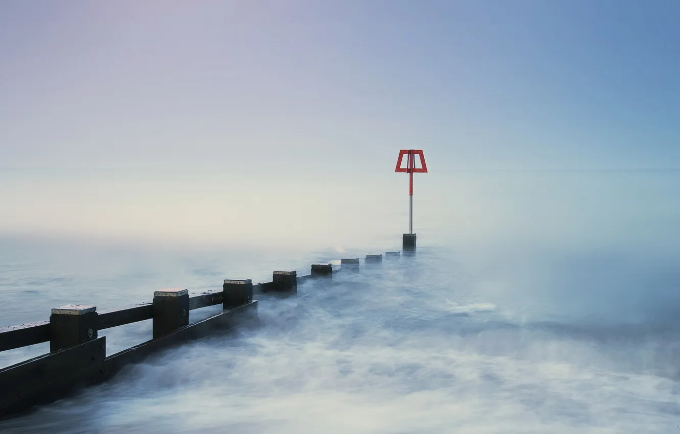 Photo wallpaper sea, landscape, sign