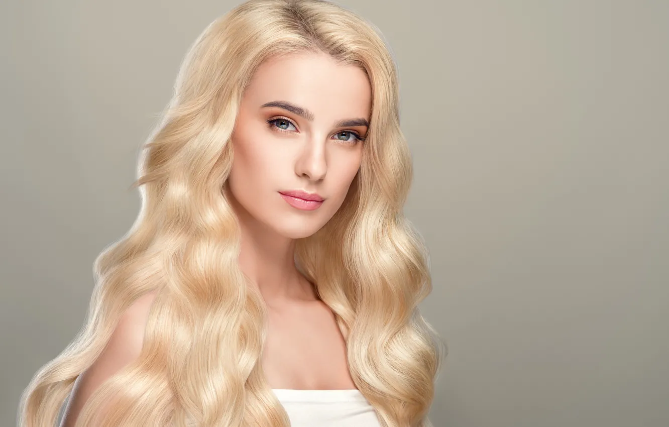 Photo wallpaper look, girl, face, hair, makeup, blonde, Ryabusjkina Irina