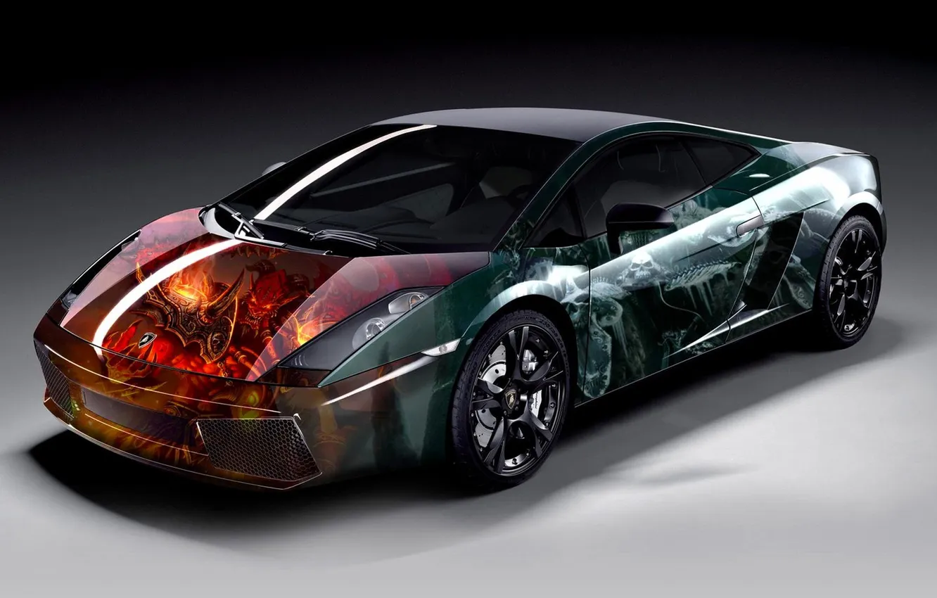 Photo wallpaper tuning, airbrushing, Gallardo, Lamborghini Gallardo